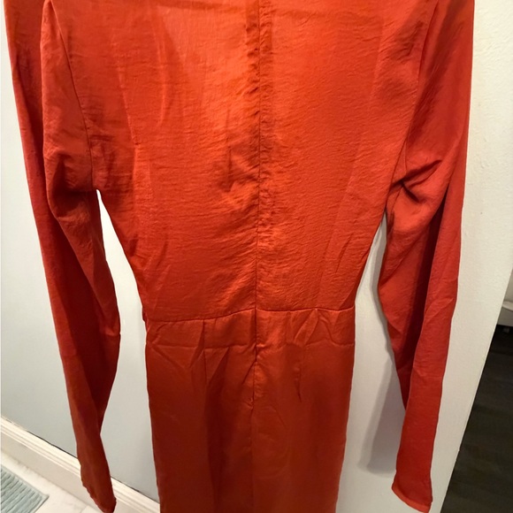 Missguided Terracotta Long Sleeve Dress - Picture 2 of 5
